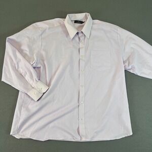 Vittorino Shirt Mens XL Pink Purple Signature Collection LS Button Up 17-17.5 35